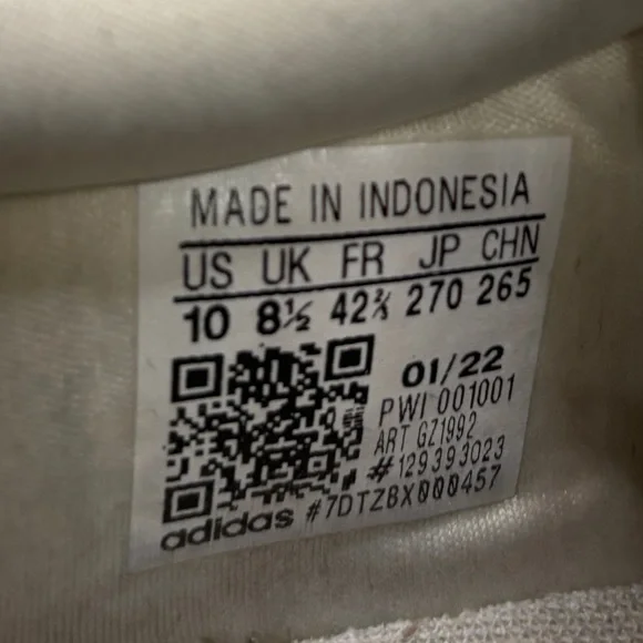 Adidas Cloudfoam Super Pride Shoes Womens 10 Cream Blue Rainbow Running Sneakers - Picture 14 of 15